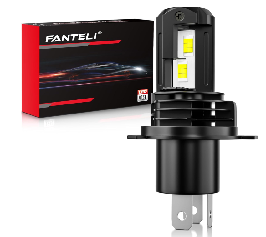 H4 LED Bulb Hi/Low Beam Motorcycle, 9003 LED Bulb 6500K Cool White, Pack of 1