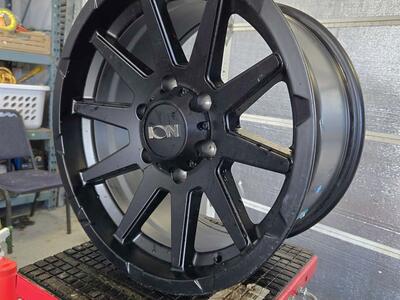 2 Ion 143 Matte Black Wheels 17x9 6x139.7