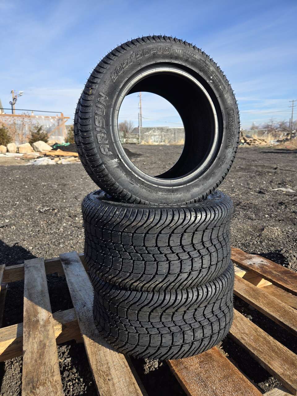3 ARISUN 205/50-10 DOT Golf Cart Tires