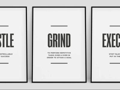 Hustle, Grind, Execution Art