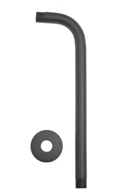 12 in. Rain Shower Arm in Matte Black