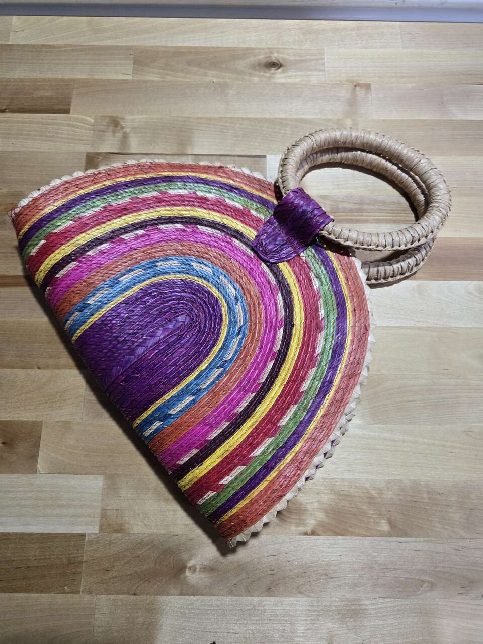 Straw Bag / Quesadilla Style Palm Handbag