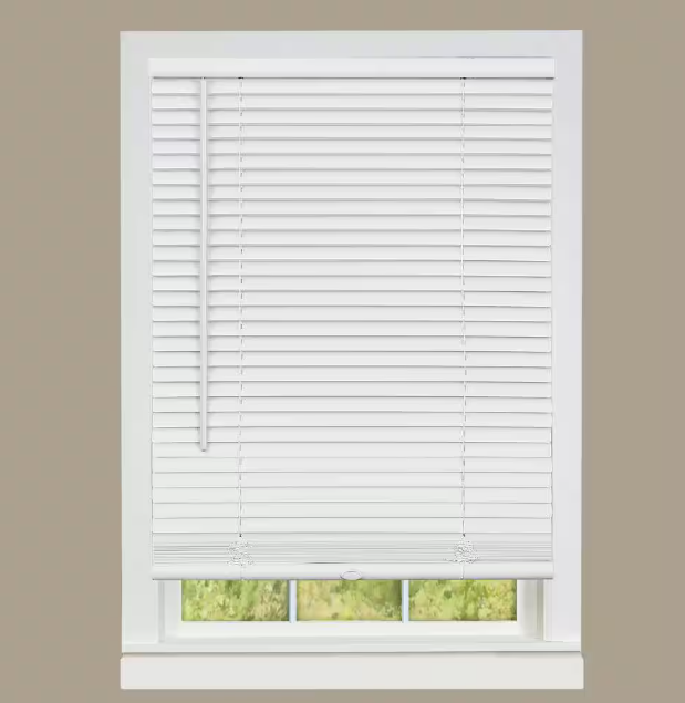 GII Deluxe Sundown White Cordless Room Darkening Vinyl Mini Blind