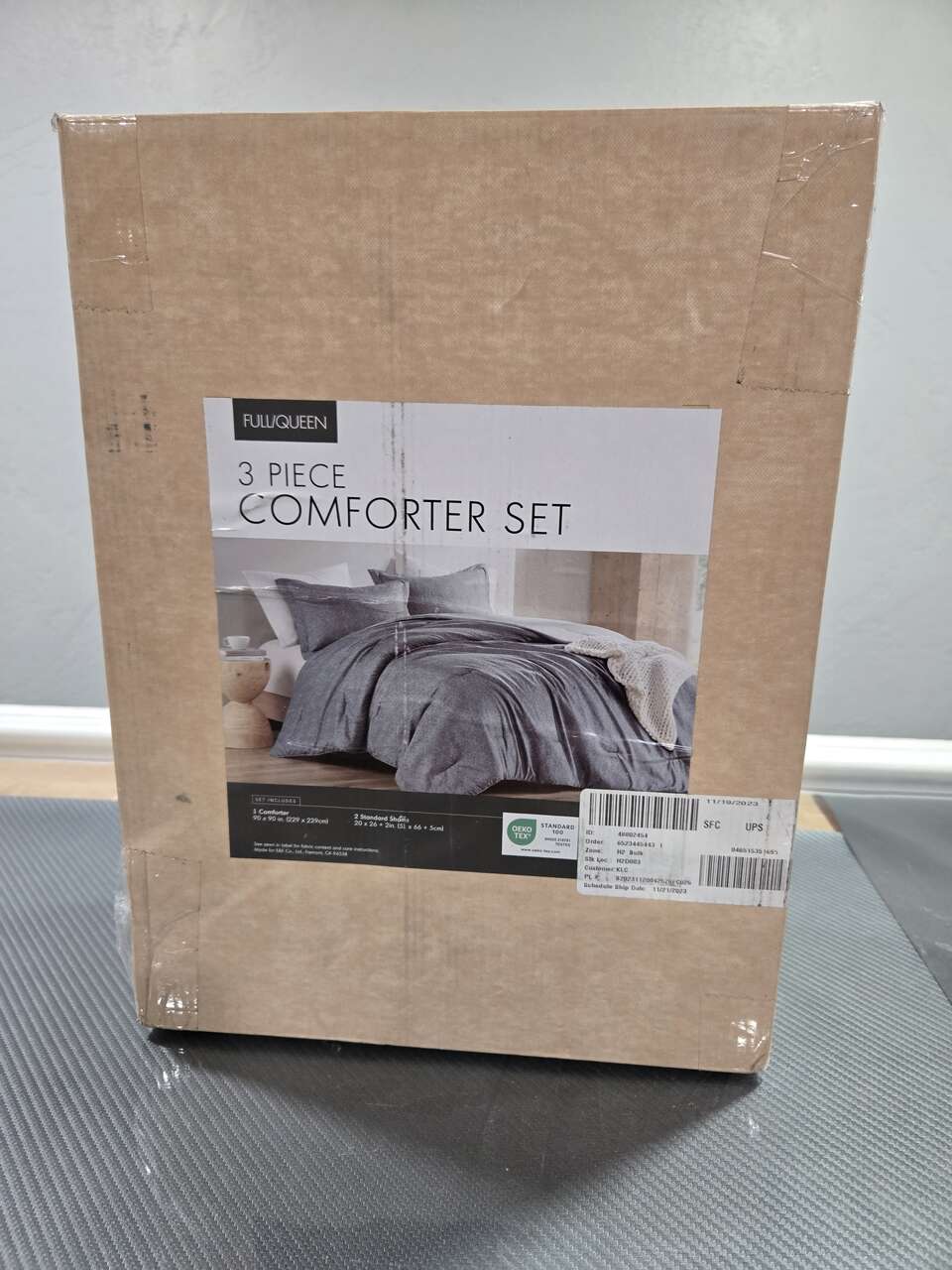 Grey Microfiber Comforter