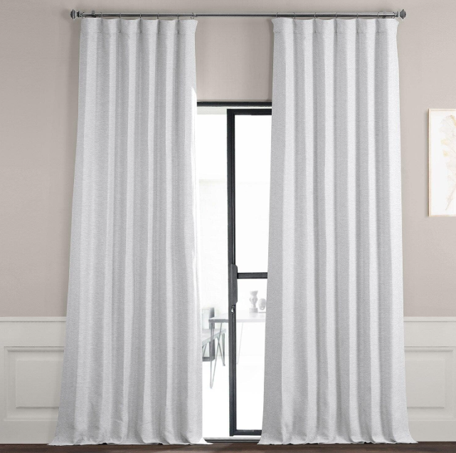 Bellino Room Darkening Chalk Off White Textured Curtain
