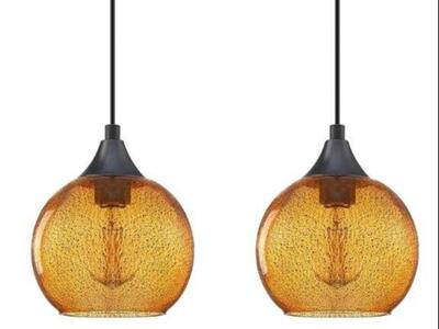 2 Hanging Indoor Kitchen Island Pendant Lights 6.3"