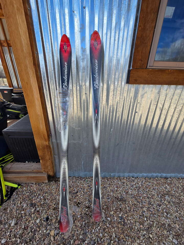 Rossignol 177 Budweiser skis new in plastic.