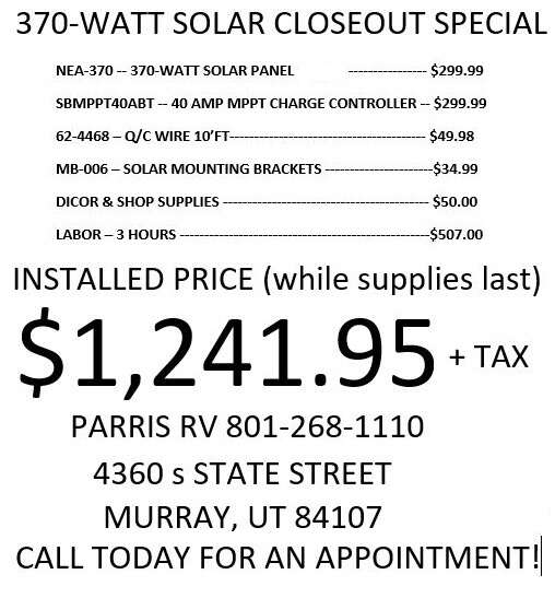 370 WATT SOLAR PANEL INSTALLED