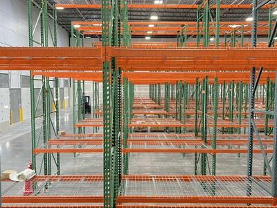 New Pallet Racking-Industrial Pallet Rack-Warehouse/Garage Shelving/Shelves-Teardrop Beams-Wire decking-Material Handling