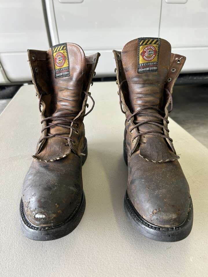 Justin Steel Toe Work Boots 10EE