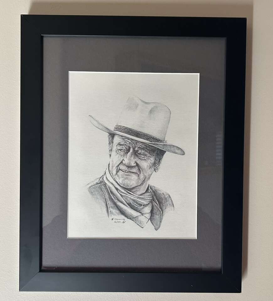 John Wayne Pencil Drawing