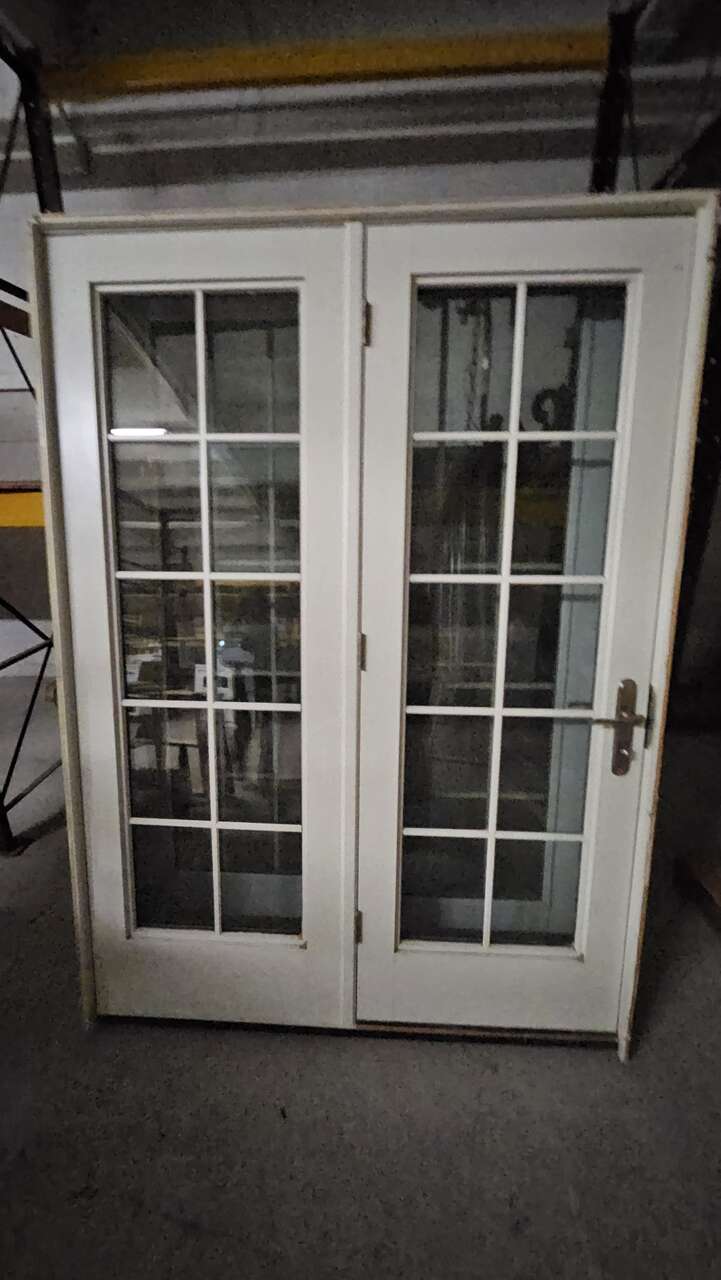 Premium hinged french door set in frame