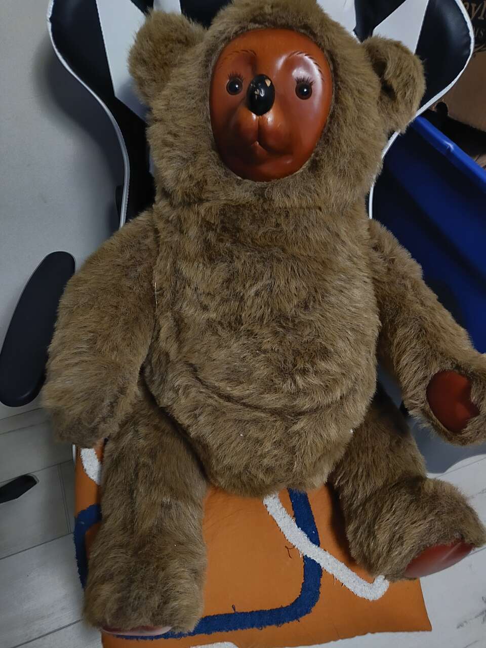 Robert Raikes Vintage Tyrone 1986 Big Heavy Collectible BEAR Doll 32 Inch Tall