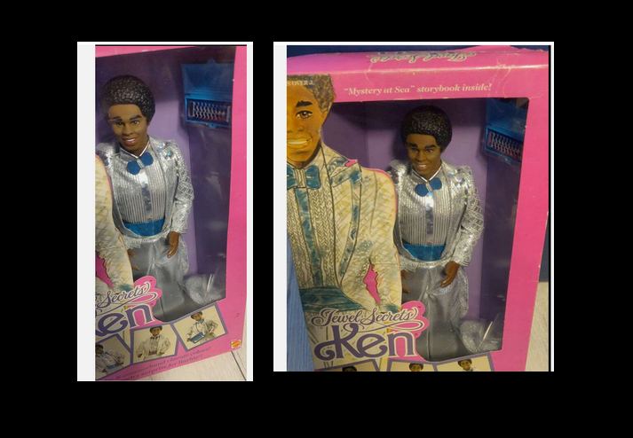 Vintage 1986 Mattel Barbie Jewel Secrets Ken Doll African American New in Box