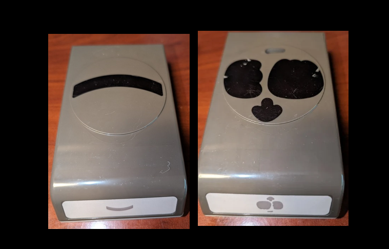 Lot of 2 Stampin Up Punch Punchs Curved Label & Shapes (large) $6 for both