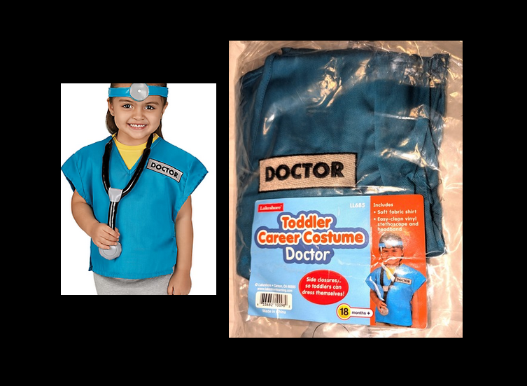NEW Unisex Childs Toddler Size 18M - 36M Career Doctor Costume