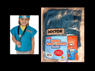 NEW Unisex Childs Toddler Size 18M - 36M Career Doctor Costume