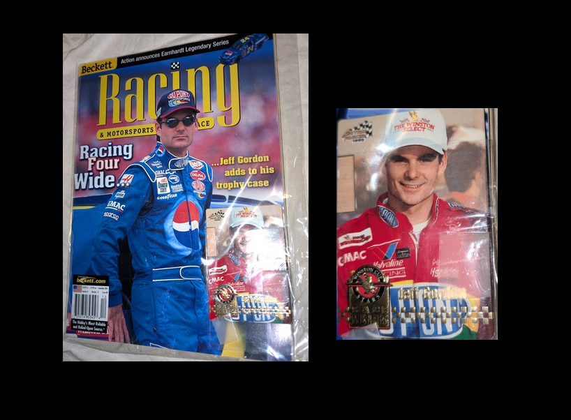 Vintage 2001 Racing & Motorsports Jeff Gordan Magazine & Collectors Card New Condition