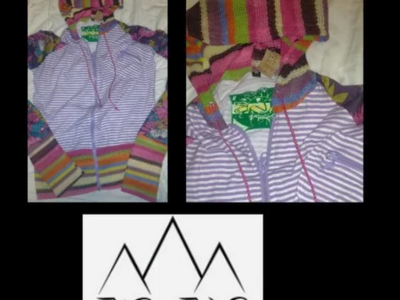 NWT Zig Zag Asian Collection Hippie Boho Hoodie Sweater Womens Sz M