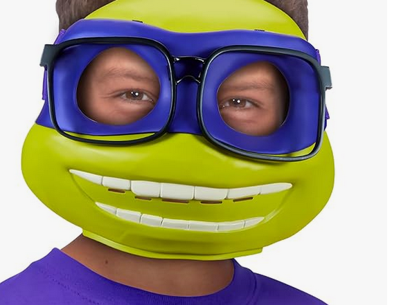 NEW Boys Sz 4-7 Teenage Mutant Ninja Turtles Donatello  Halloween Costume Mask Quality