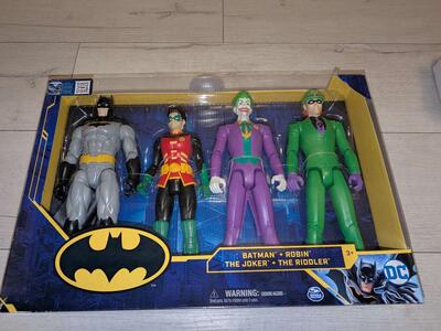 DC COMICS BATMAN & ROBIN VS. THE JOKER & MR. FREEZE 2022 12" ACTION FIGURES NIB