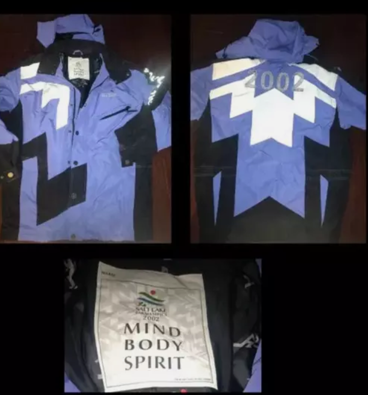 Marker 2002 Salt Lake City Olympics Hooded Winter Coat Purple Men's 3XL *NICE