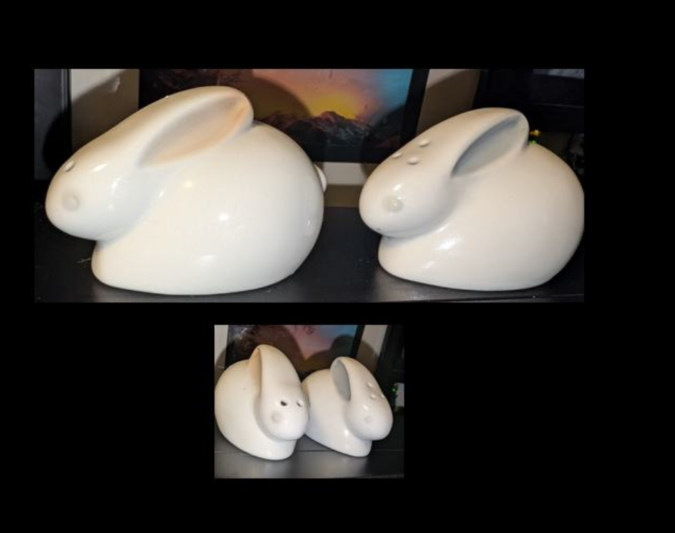 Vintage Made In Japan Bunny Rabbits Salt & Pepper Shakers