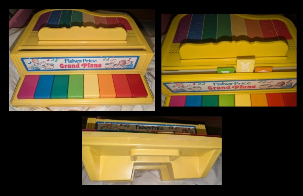 Vintage Fisher Price Rainbow Grand Play Piano Toy #2201 80s Toy