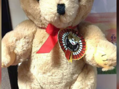 Vintage Teddy Bear Shanghai Dolls Factory Jointed Plush Original Tag pure wool