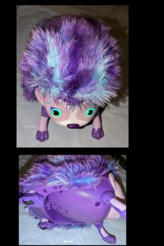 Zoomer Purple And Blue Hedgehog Interactive Toy W/Lights+Sounds Working
