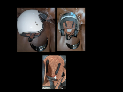 D.O.T. Daytona Cruiser- Hi-Gloss White Motorcyle Safety Helmet Adult Size S