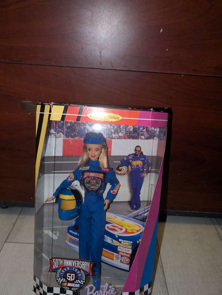 NASCAR BARBIE New in Pkg Vintage 1998 50th Anniversary Collectors Edition