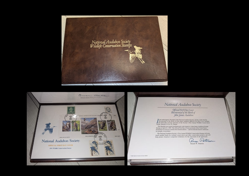1991 National Audubon Society Stamps Wildlife Conservation Sheetlet Album