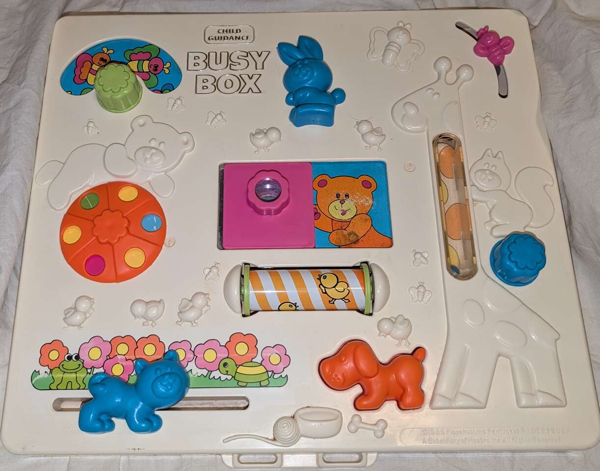 Vintage 1980 80s Toy - Baby / Child Guidance Busy Box