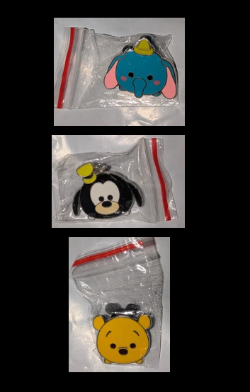 Authentic DISNEY Tsum Tsum Pins Pin Lot of 3 Winnie The Pooh - Dumbo - Goofy NEW