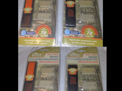 New 4 Pkgs Natural Mosquito Repellent Wristband For Camping / Outdoors - ALL FOR $10