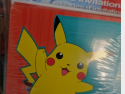 Vintage (2000) Y2K Pokémon Birthday Party Invitation Pack 8 cards Pikachu Nintendo - Party Supplies