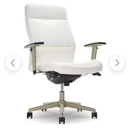 New in box white Faux Leather white office chair
