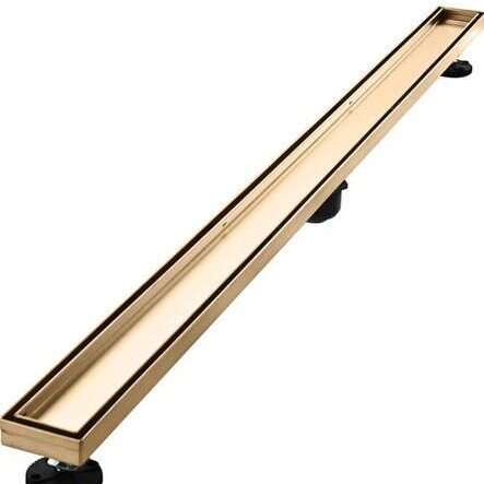 New 48 inch gold linear shower drain