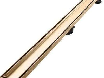 New 48 inch gold linear shower drain
