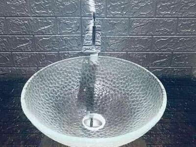 New in box Above counter glass ice sink