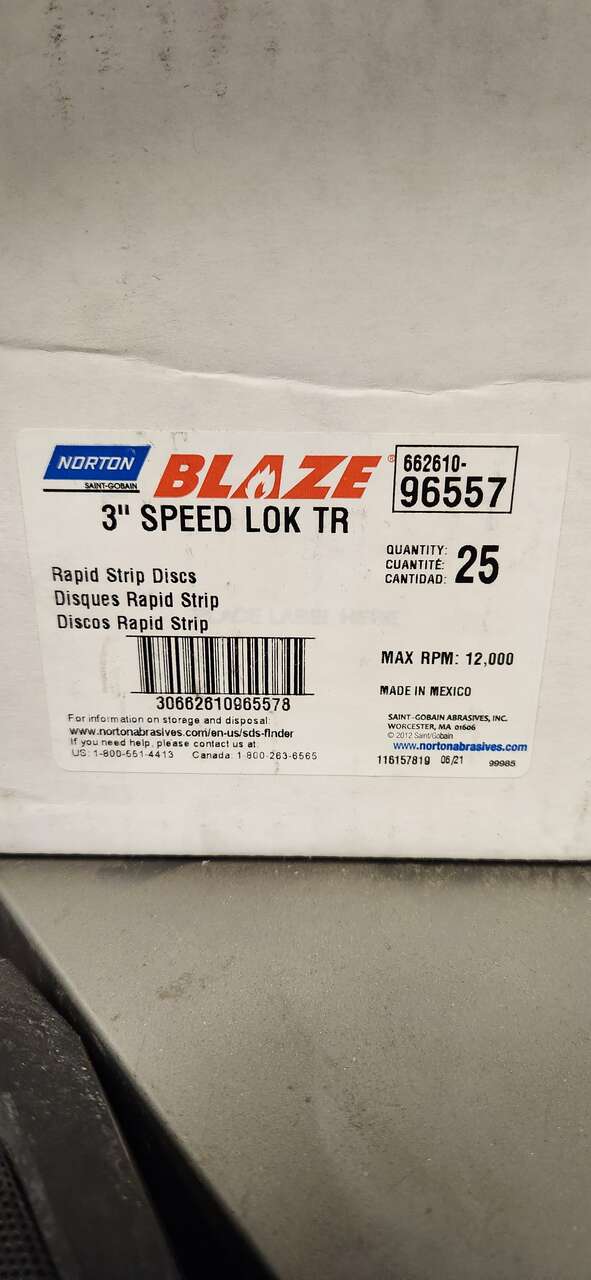 NORTON Surface-Conditioning Disc: TR, 3 in Dia, Ceramic, Extra Coarse, Blaze Rapid Strip