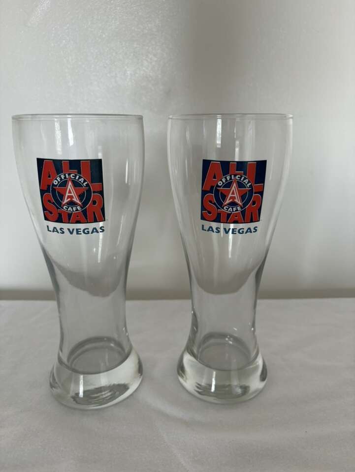 Set Of 2 Las Vegas All Star Cafe Pilsner Glass