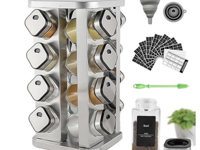 Stainless Spice Rack - 20 Jars Brand New