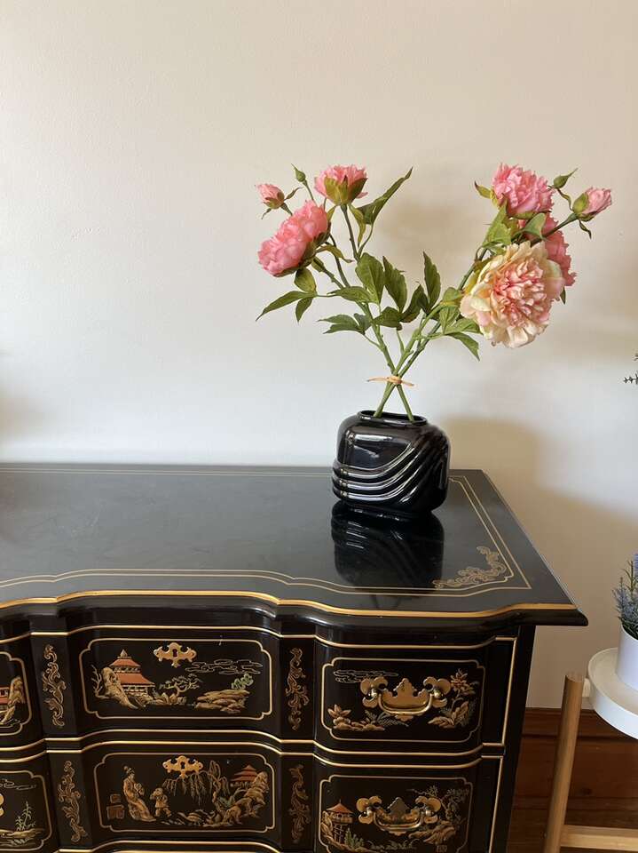 Vintage Art Deco Black Vase