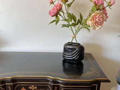 Vintage Art Deco Black Vase