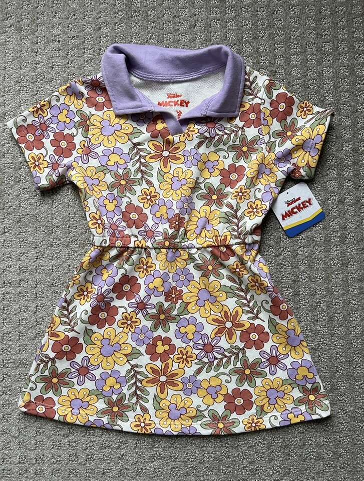 3T Floral Mickey Mouse Dress