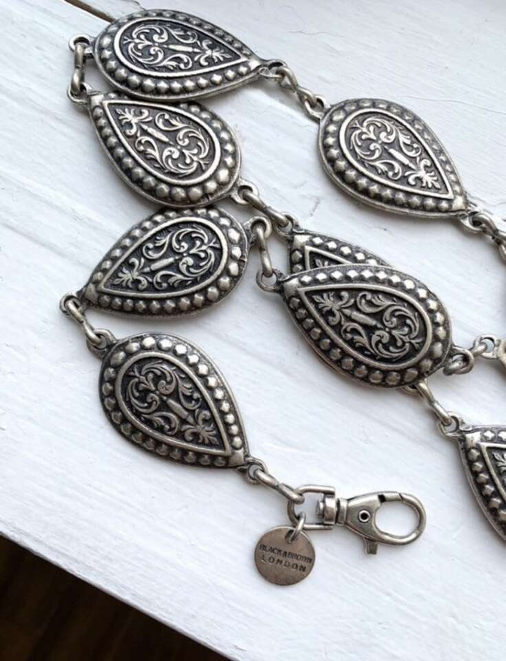 Silver Boho Teardrop Belt