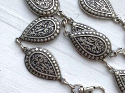 Silver Boho Teardrop Belt