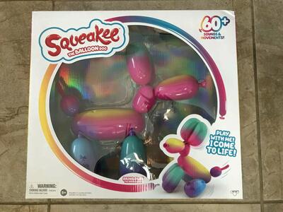 New Squeakee Rainbowie the Balloon Dog Electronic Pet